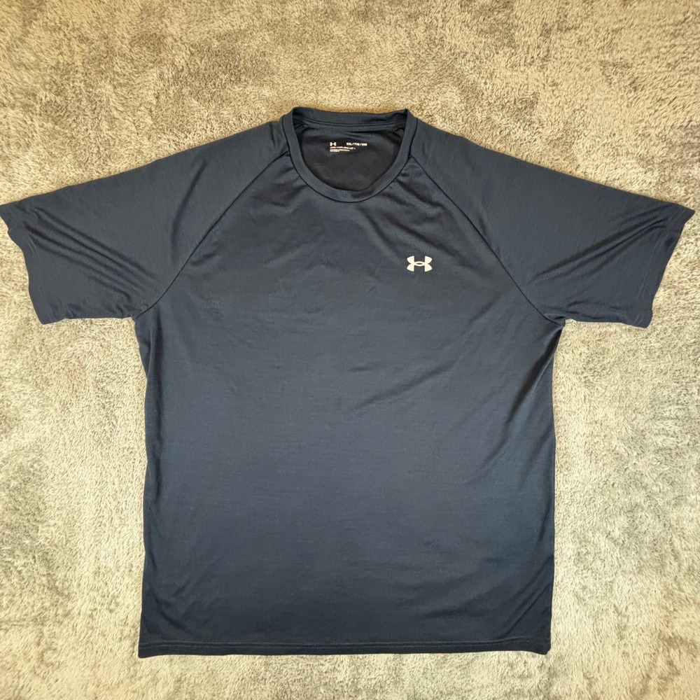 Under Armour Tech 2.0 Mens XXL Navy Blue Short Sleeve Loose Fit Workout T-Shirt